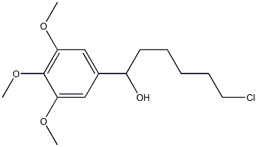 6-CHLORO-1-(3,4,5-TRIMETHOXYPHENYL)-1-HEXANOL Struktur