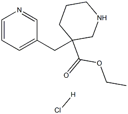 3-PYRIDIN-3-YLMETHYL-PIPERIDINE-3-CARBOXYLIC ACID ETHYL ESTER HCL Struktur