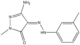 (4Z)-3-AMINO-1-METHYL-1H-PYRAZOLE-4,5-DIONE 4-[(3-METHYLPHENYL)HYDRAZONE] Struktur