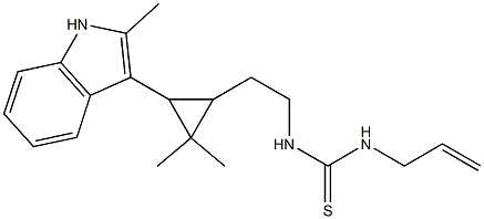 N-ALLYL-N'-{2-[2,2-DIMETHYL-3-(2-METHYL-1H-INDOL-3-YL)CYCLOPROPYL]ETHYL}THIOUREA Struktur