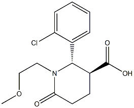 (2S,3S)-2-(2-CHLOROPHENYL)-1-(2-METHOXYETHYL)-6-OXOPIPERIDINE-3-CARBOXYLIC ACID Struktur