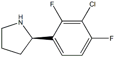 (2R)-2-(3-CHLORO-2,4-DIFLUOROPHENYL)PYRROLIDINE Struktur