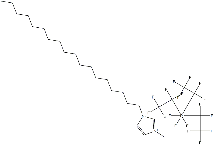 3-METHYL-1-OCTADECYLIMIDAZOLIUM TRIS(PENTAFLUOROETHYL)TRIFLUOROPHOSPHATE Struktur