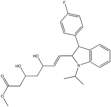 METHYL 7-[3-(4-FLUOROPHENYL)-1-ISOPROPYL-2,3-DIHYDROINDOL-2-YL]-3,5-DIHYDROXYHEPT-6-ENOATE Struktur