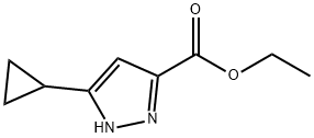 ETHYL 5-CYCLOPROPYL-1H-PYRAZOLE-3-CARBOXYLATE Struktur