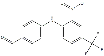 4-([2-NITRO-4-(TRIFLUOROMETHYL)PHENYL]AMINO)BENZALDEHYDE Struktur