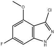 3-CHLORO-6-FLUORO-4-METHOXYINDAZOLE Struktur