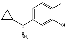 (1R)(3-CHLORO-4-FLUOROPHENYL)CYCLOPROPYLMETHYLAMINE Struktur