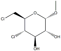 METHYL 4,6-DICHLORO-4,6-DIDEOXY-ALPHA-D-GLUCOPYRANOSIDE Struktur