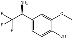 4-((1S)-1-AMINO-2,2,2-TRIFLUOROETHYL)-2-METHOXYPHENOL Struktur