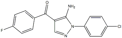 (5-AMINO-1-(4-CHLOROPHENYL)-1H-PYRAZOL-4-YL)(4-FLUOROPHENYL)METHANONE Struktur