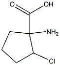 1-AMINO-2-CHLOROCYCLOPENTANECARBOXYLIC ACID Struktur