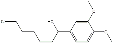 6-CHLORO-1-(3,4-DIMETHOXYPHENYL)-1-HEXANOL Struktur