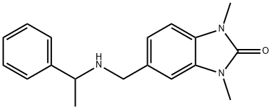 1,3-DIMETHYL-5-(((1-PHENYLETHYL)AMINO)METHYL)-1,3-DIHYDRO-2H-BENZIMIDAZOL-2-ONE Struktur