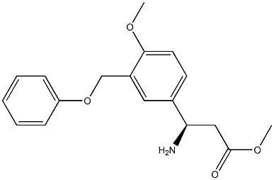 METHYL (3R)-3-AMINO-3-[4-METHOXY-3-(PHENOXYMETHYL)PHENYL]PROPANOATE Struktur