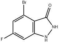 4-BROMO-3-HYDROXY-6-FLUORO-(1H)INDAZOLE Struktur