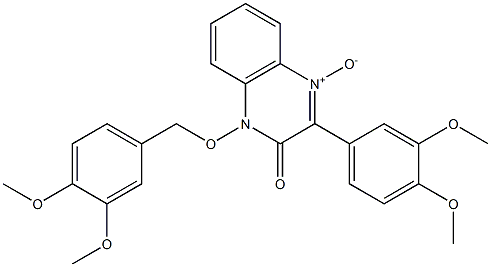 4-(3,4-DIMETHOXYBENZYLOXY)-2-(3,4-DIMETHOXYPHENYL)-3-OXO-3,4-DIHYDROQUINOXALINE 1-OXIDE Struktur