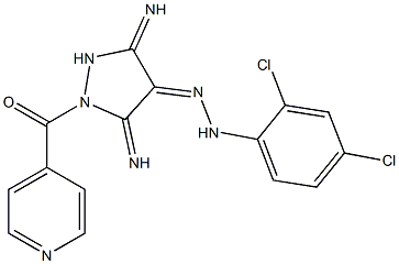 (4Z)-3,5-DIIMINO-1-ISONICOTINOYLPYRAZOLIDIN-4-ONE (2,4-DICHLOROPHENYL)HYDRAZONE Struktur