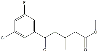 METHYL 5-(3-CHLORO-5-FLUOROPHENYL)-3-METHYL-5-OXOVALERATE Struktur