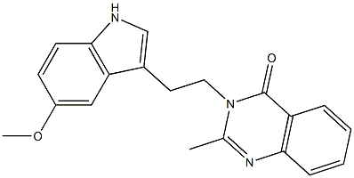 3-[2-(5-METHOXY-1H-INDOL-3-YL)ETHYL]-2-METHYLQUINAZOLIN-4(3H)-ONE Struktur