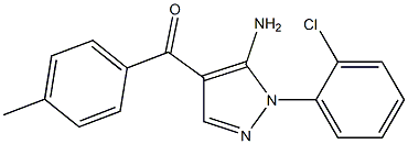 (5-AMINO-1-(2-CHLOROPHENYL)-1H-PYRAZOL-4-YL)(P-TOLYL)METHANONE Struktur