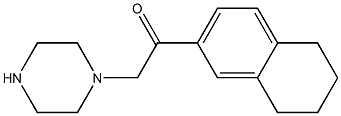 2-PIPERAZIN-1-YL-1-(5,6,7,8-TETRAHYDRONAPHTHALEN-2-YL)ETHANONE Struktur