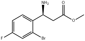 METHYL (3S)-3-AMINO-3-(2-BROMO-4-FLUOROPHENYL)PROPANOATE Struktur