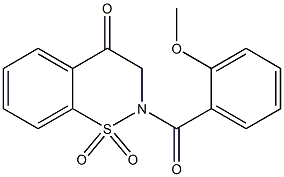 2-(2-METHOXYBENZOYL)-2,3-DIHYDRO-4H-1,2-BENZOTHIAZIN-4-ONE 1,1-DIOXIDE Struktur