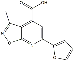 6-(2-FURYL)-3-METHYLISOXAZOLO[5,4-B]PYRIDINE-4-CARBOXYLIC ACID Struktur