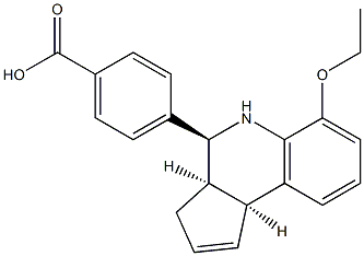 4-[(3AR,4S,9BS)-6-ETHOXY-3A,4,5,9B-TETRAHYDRO-3H-CYCLOPENTA[C]QUINOLIN-4-YL]BENZOIC ACID Struktur