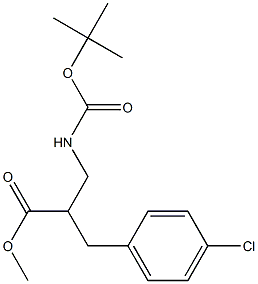 2-(TERT-BUTOXYCARBONYLAMINO-METHYL)-3-(4-CHLORO-PHENYL)-PROPIONIC ACID METHYL ESTER Struktur