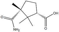 (1S,3R)-3-(AMINOCARBONYL)-2,2,3-TRIMETHYLCYCLOPENTANECARBOXYLIC ACID Struktur