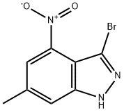 3-BROMO-6-METHYL-4-NITRO (1H)INDAZOLE Struktur