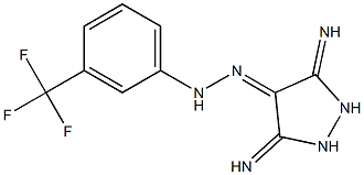 3,5-DIIMINOPYRAZOLIDIN-4-ONE [3-(TRIFLUOROMETHYL)PHENYL]HYDRAZONE Struktur