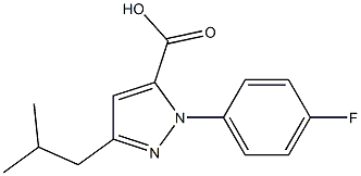 1-(4-FLUOROPHENYL)-3-(2-METHYLPROPYL)-1H-PYRAZOLE-5-CARBOXYLIC ACID Struktur