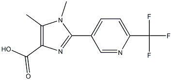 1,5-DIMETHYL-2-(6-TRIFLUOROMETHYL-PYRIDIN-3-YL)-1H-IMIDAZOLE-4-CARBOXYLIC ACID Struktur