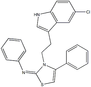 N-[(2E)-3-[2-(5-CHLORO-1H-INDOL-3-YL)ETHYL]-4-PHENYL-1,3-THIAZOL-2(3H)-YLIDENE]-N-PHENYLAMINE Struktur