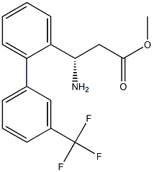 METHYL (3S)-3-AMINO-3-(2-[3-(TRIFLUOROMETHYL)PHENYL]PHENYL)PROPANOATE Struktur