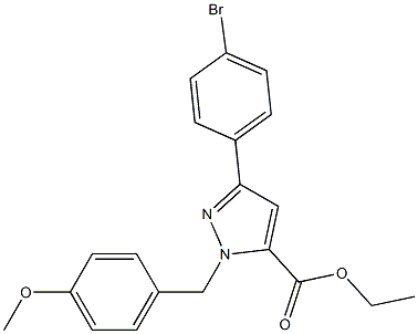 ETHYL 1-(4-METHOXYBENZYL)-3-(4-BROMOPHENYL)-1H-PYRAZOLE-5-CARBOXYLATE Structure