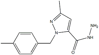 1-(4-METHYLBENZYL)-3-METHYL-1H-PYRAZOLE-5-CARBOHYDRAZIDE Struktur