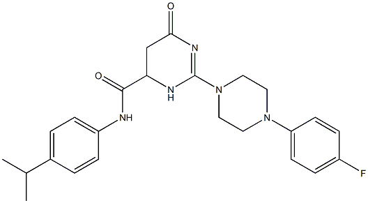 2-(4-(4-FLUOROPHENYL)PIPERAZIN-1-YL)-N-(4-ISOPROPYLPHENYL)-6-OXO-3,4,5,6-TETRAHYDROPYRIMIDINE-4-CARBOXAMIDE Struktur