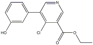 4-CHLORO-5-(3-HYDROXYPHENYL)-NICOTINIC ACID ETHYL ESTER Struktur