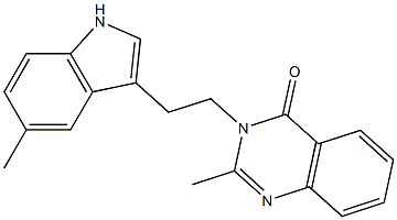 2-METHYL-3-[2-(5-METHYL-1H-INDOL-3-YL)ETHYL]QUINAZOLIN-4(3H)-ONE Struktur