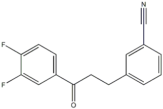 3-(3-CYANOPHENYL)-3',4'-DIFLUOROPROPIOPHENONE Struktur