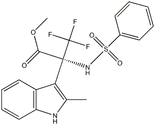 METHYL 3,3,3-TRIFLUORO-2-(2-METHYL-1H-INDOL-3-YL)-N-(PHENYLSULFONYL)ALANINATE Struktur