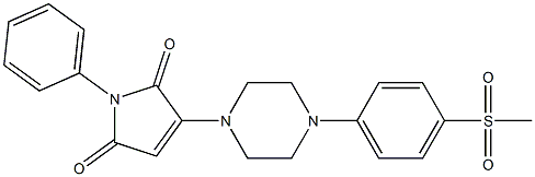 3-{4-[4-(METHYLSULFONYL)PHENYL]PIPERAZIN-1-YL}-1-PHENYL-1H-PYRROLE-2,5-DIONE Struktur