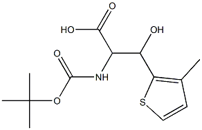 2-TERT-BUTOXYCARBONYLAMINO-3-HYDROXY-3-(3-METHYL-THIOPHEN-2-YL)-PROPIONIC ACID Struktur