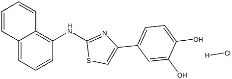 4-(4-(NAPHTHYLAMINO)-3,5-THIAZOLYL)BENZENE-1,2-DIOL, HYDROCHLORIDE Struktur