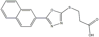 3-([5-(2-NAPHTHYL)-1,3,4-OXADIAZOL-2-YL]THIO)PROPANOIC ACID Struktur