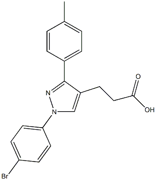 3-(1-(4-BROMOPHENYL)-3-P-TOLYL-1H-PYRAZOL-4-YL)PROPANOIC ACID Struktur